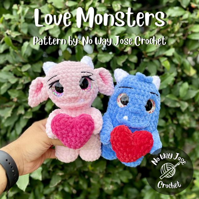 Love Monsters Crochet Pattern – Yarnetta & Chennillio (PDF)