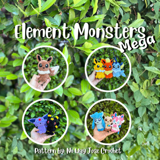 Element Monsters Foxes, 9 Pattern Amigurumi Mega Bundle