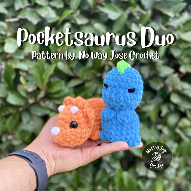 Pocketsaurus Duo Crochet Pattern Digital PDF