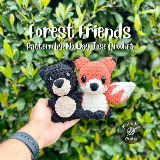 Forest Friends Crochet Pattern – Bear & Fox Amigurumi (Market Make Friendly)