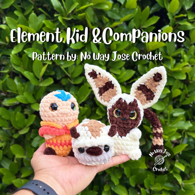 Element Kid & Companions Crochet Pattern | PDF Amigurumi Pattern