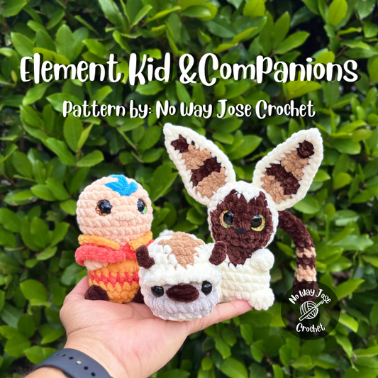 Element Kid & Companions Crochet Pattern | PDF Amigurumi Pattern