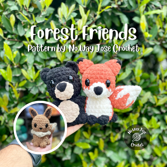 Forest Friends Crochet Pattern – Bear & Fox Amigurumi (Market Make Friendly)