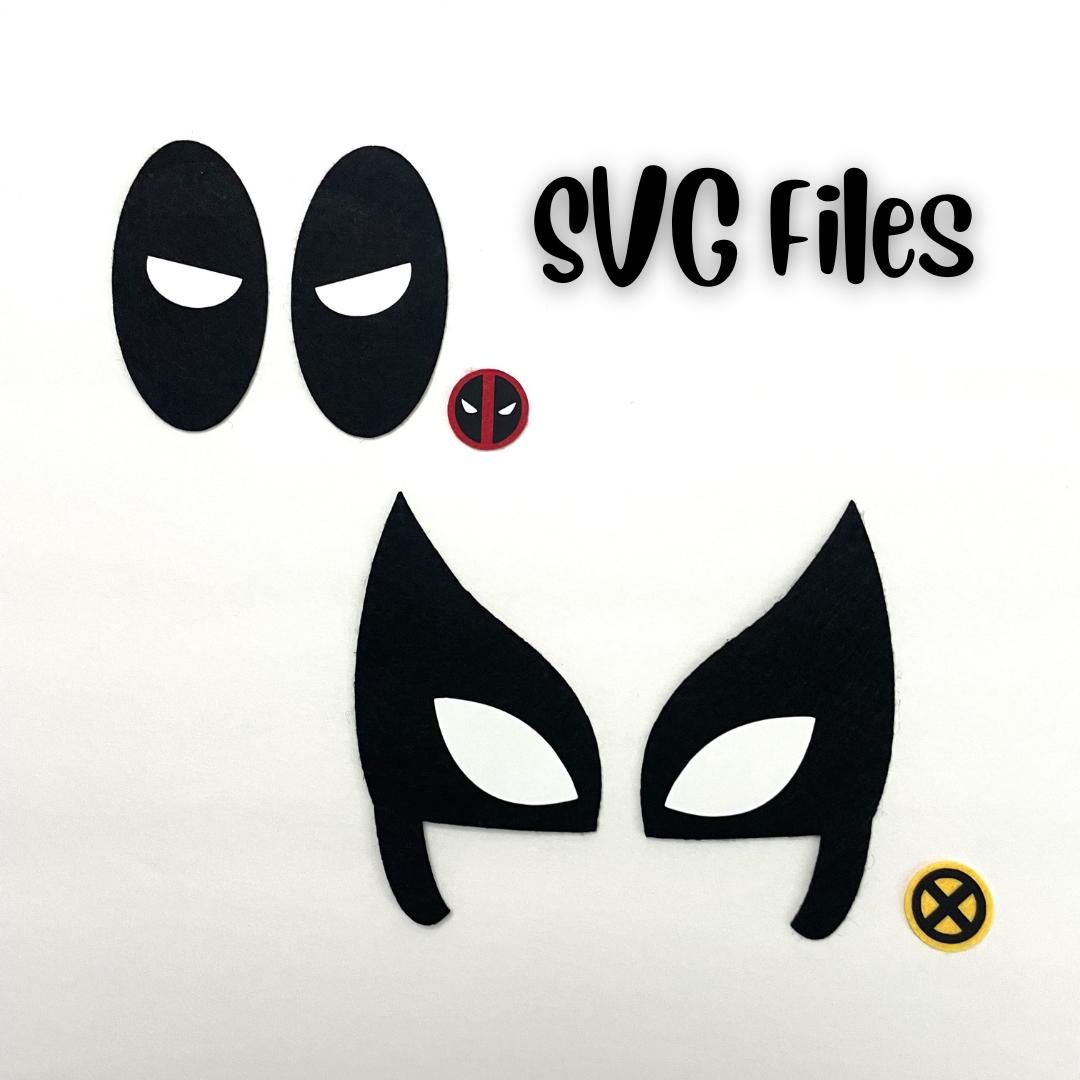 Superhero Felt Eyes SVG – Action Figure DIY Digital Download